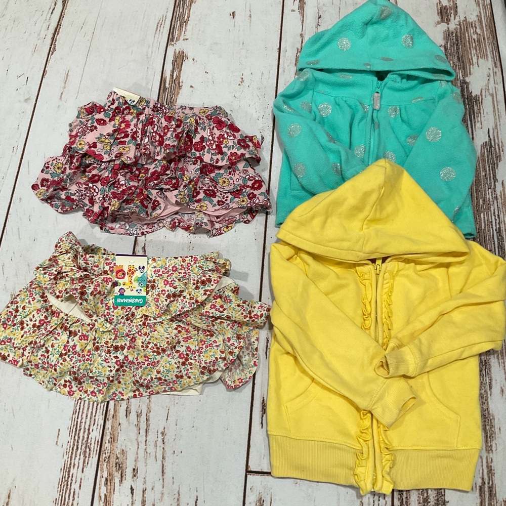 TWO‎ NWT GARANIMALS SKIRTS AND TWO HOODIES